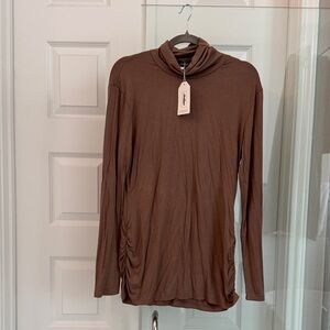 Brown Long Sleeve Women's Top